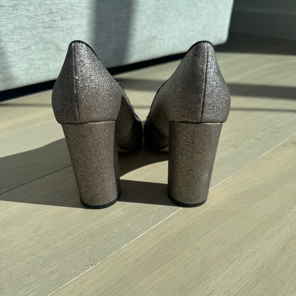 Botkier Valentina Glitter Block Heels - Gunmetal Size 8M - Picture 6 of 7